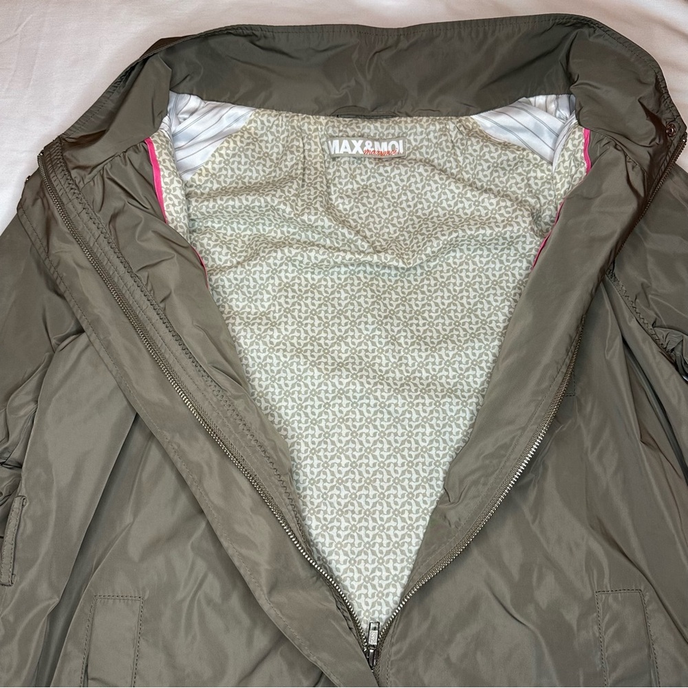 Max & Moi Coat Patterned Lining Fall Green Jacket… - image 5